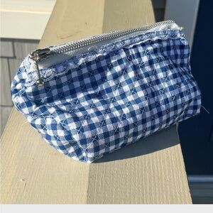 Blue Checkered Travel Bag